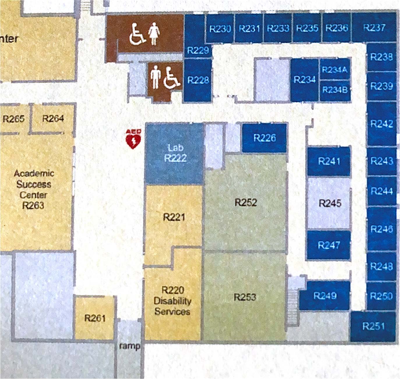 Disability Services Location Map
